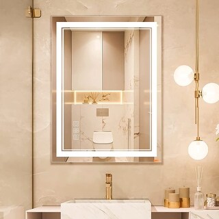 32x24 Inch Dimmable LED Anti-Fog Bathroom Vanity Mirror - 32*24*1.18in ...