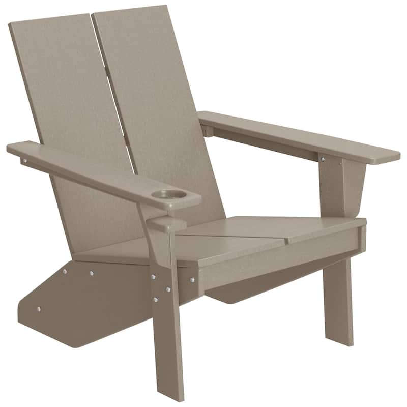 Coastin Modern Poly Adirondack Chair - Weathered Wood