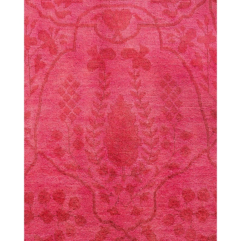 Overdyed, One-of-a-Kind Hand-Knotted Area Rug - Pink - 10' 1" x 13' 6"