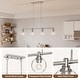 preview thumbnail 43 of 56, 4/5-Light Kitchen Island Pendant Light Fixture with Clear Glass Shades