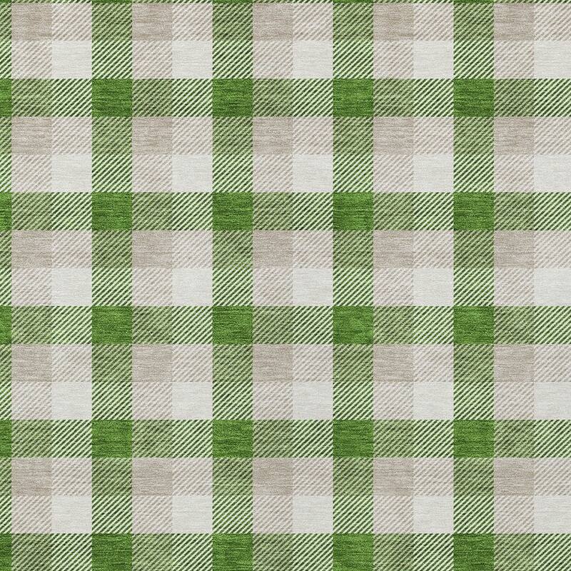HomeRoots Plaid Transitional Rectangle Outdoor Rug