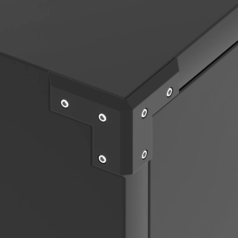 Dark Grey Alloy Steel Wall Cabinet Storage with Locking Door and Adjustable Shelf for Garage - 31.50”L x 11.81”W x 30.31”H