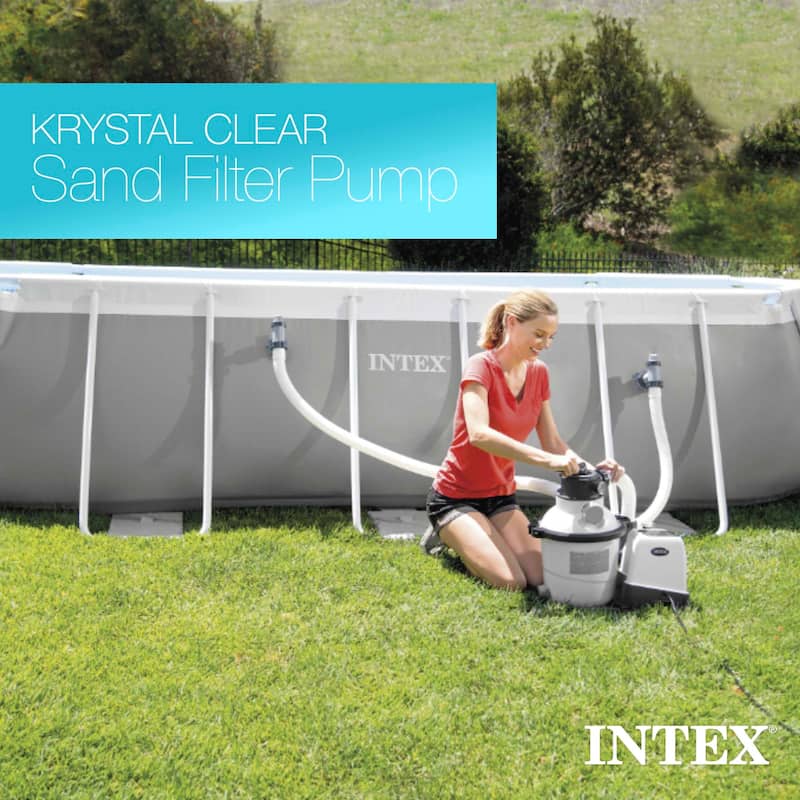 Intex 2800 GPH Pool Sand Filter Pump w/Krystal Clear Saltwater System - 45.87