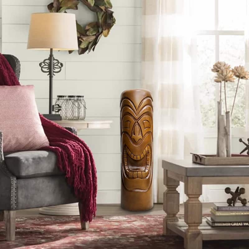 Tiki Head Garden Decor, Garden Sculptures & Statues Totem Pole