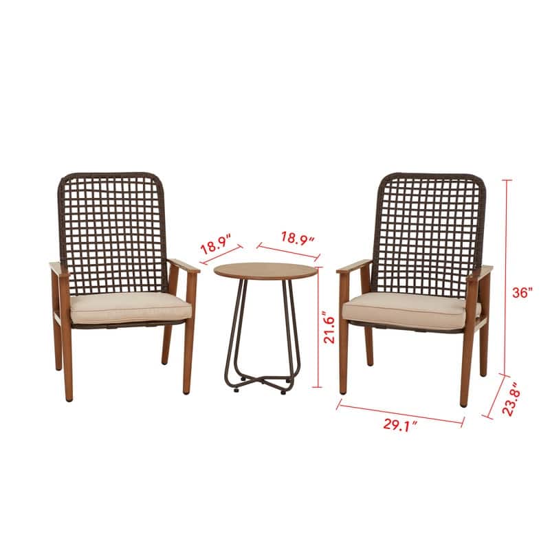 Mesh 3-Piece Outdoor Conversation Set
