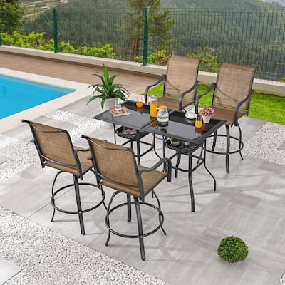 Patio Festival 4-Person Outdoor Bar Height Bistro Dining Set