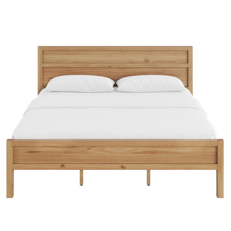 GDFStudio - Maddox Modern Wood Panel Bed with Slat System