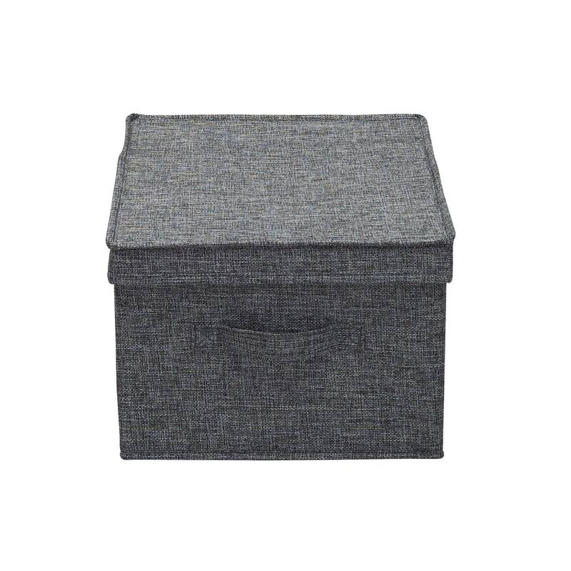 Household Essentials Fabric Storage Bins with Sturdy Sides, Set of 2