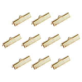 160Pcs Ribbon Crimp Clamp Ends 25mm Cord End Clasp for DIY Craft Light ...