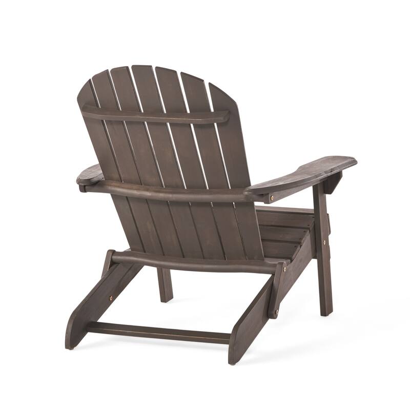 Hanlee Outdoor Rustic Acacia Wood Folding Adirondack Chair (Set of 2