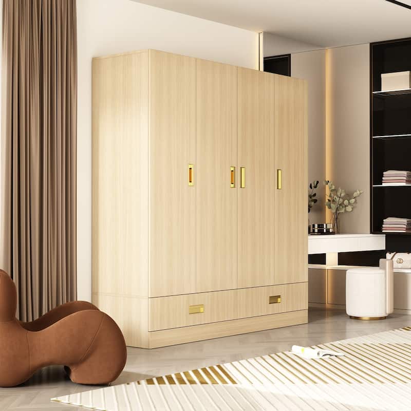 Large Wardrobe w/Optional Top Cabinet Bedroom Accent Closet Cabinet