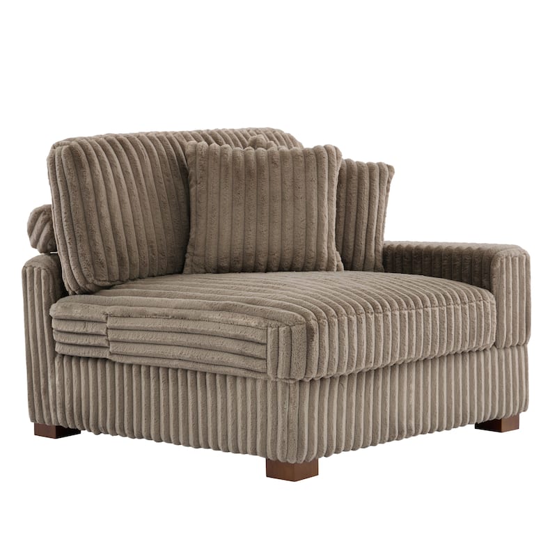 118.4"W Plush Modular Sectional Sofa with Pillows