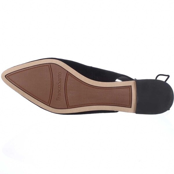 franco sarto black suede flats