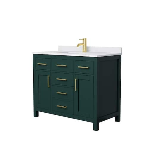 Beckett 42 Inch Single Vanity, Cultured Marble Top