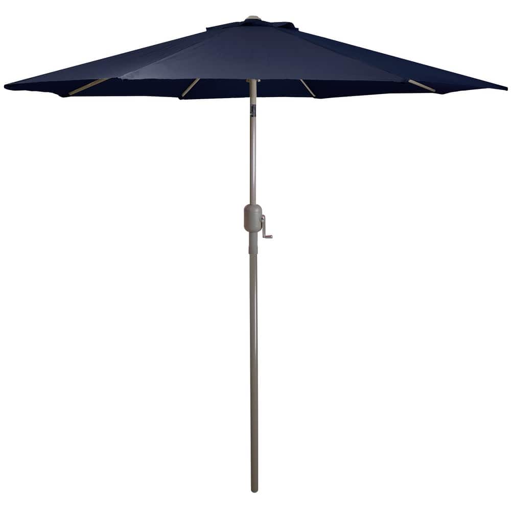 9ft Outdoor Patio Market Umbrella with Hand Crank and Tilt