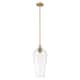 Option Brushed Brass / Clear Deco Swirl Shade