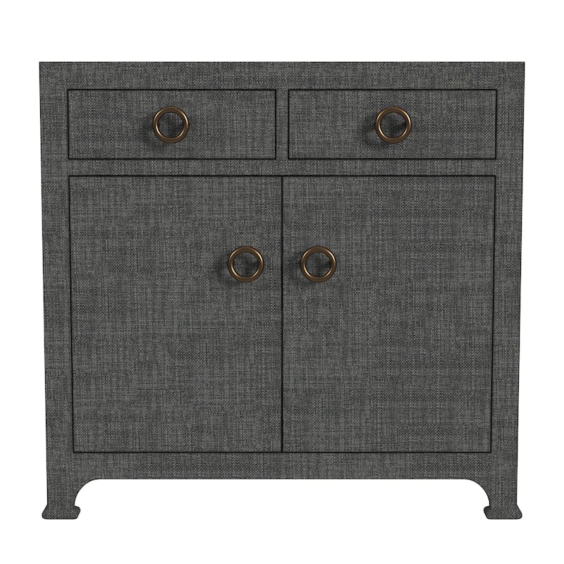 Chatham 2-Drawer Raffia Accent Cabinet