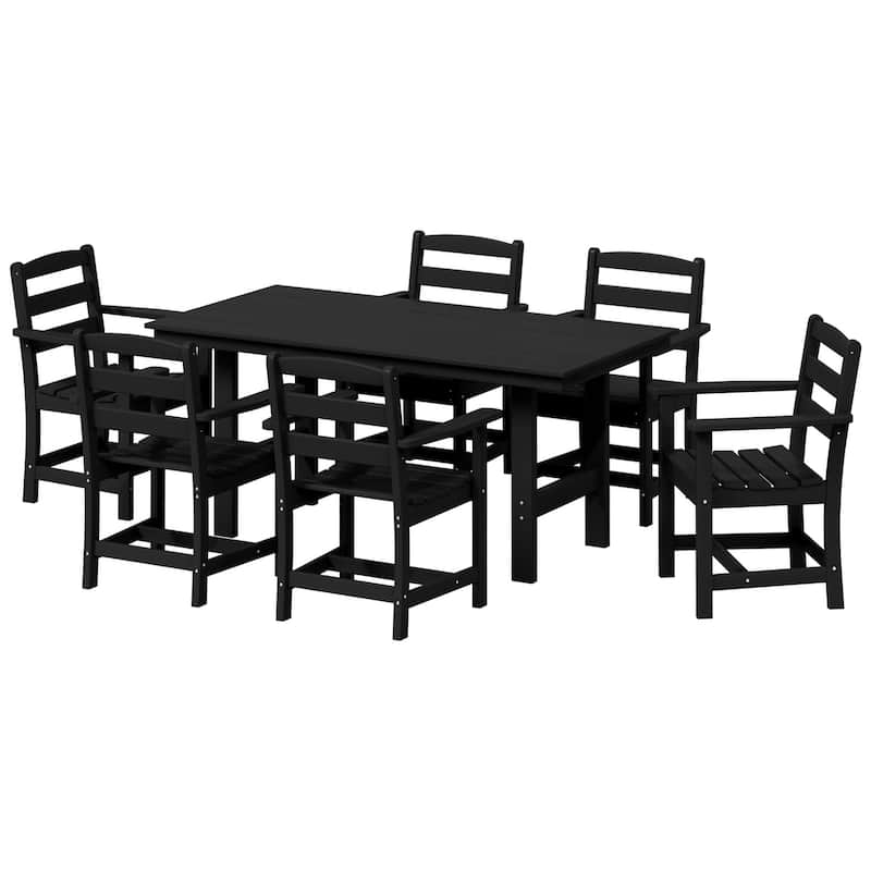 Shoreside 7-Piece Arm Chair Dining Set - Black
