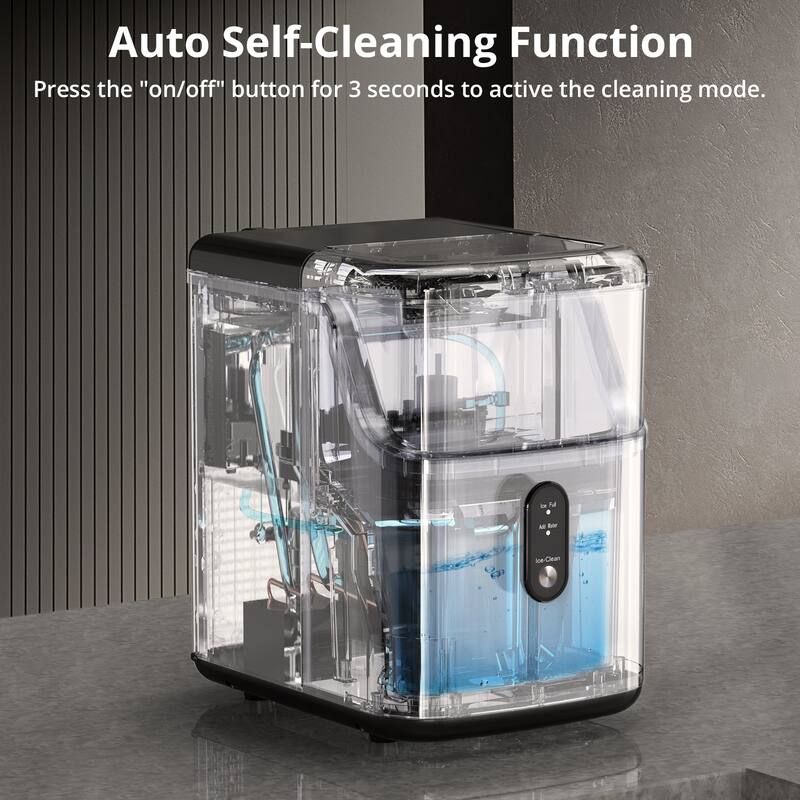 Chewable Nugget Ice Maker Countertop, 35Lbs/24H with Ice Scoop