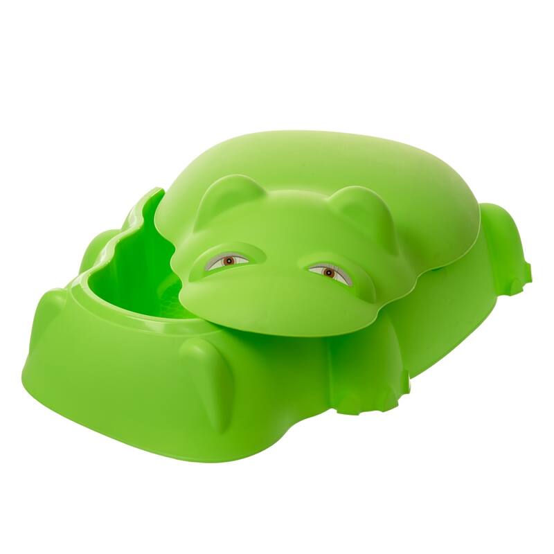 Starplay Hippo Shaped Pool/Sandpit w/Cover, Green