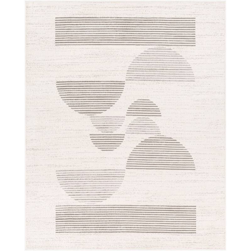 Livabliss Pisa Mid-Century Modern Geometric Shapes Area Rug