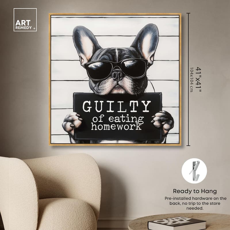 Guilty of Eating Homework Canvas by Art Remedy