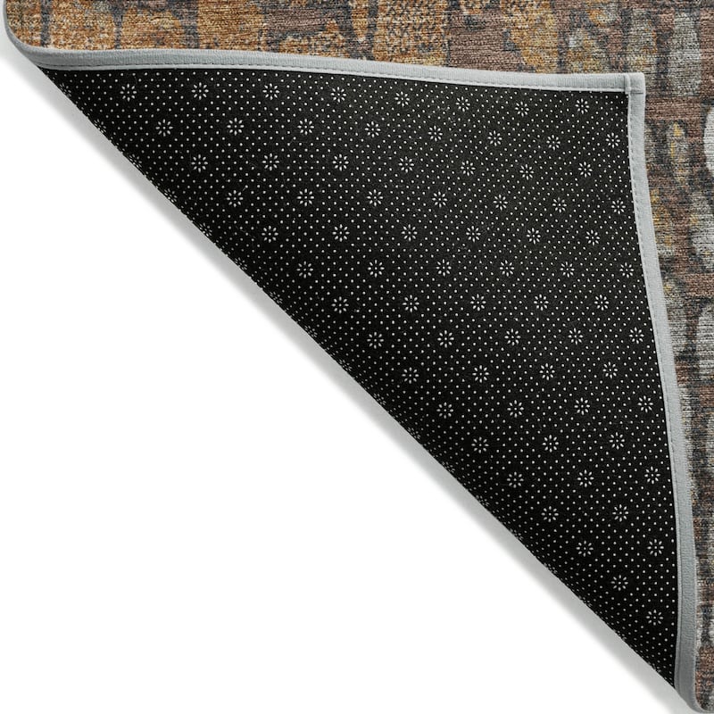 Machine Washable Indoor/ Outdoor Modern Cobble Chantille Rug