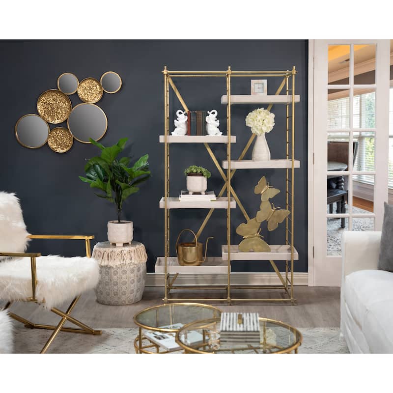 Sagebrook Home Iron & Glass Artisanal Circle Harmony Wall Accent