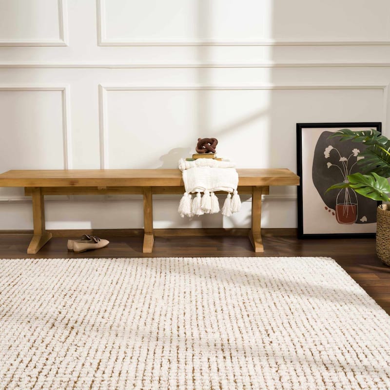 Hauteloom Keita Hallway, Kitchen Runner Rug - High Pile - Bone - 2'8" x 7'3"
