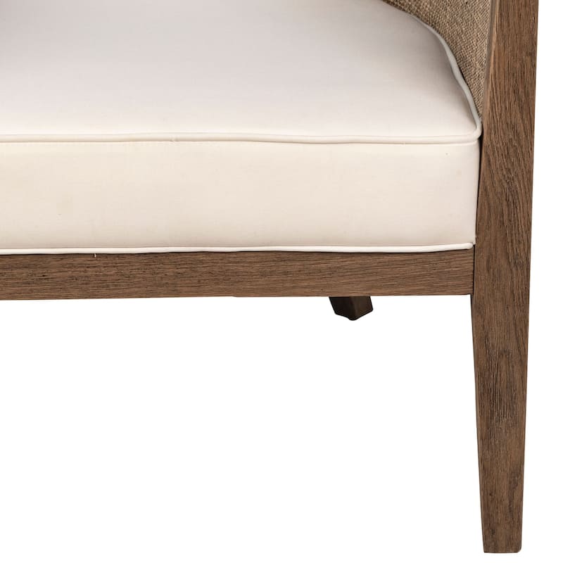 Lakeview Cotton Blend Upholstered Occasional Chair, Off-White