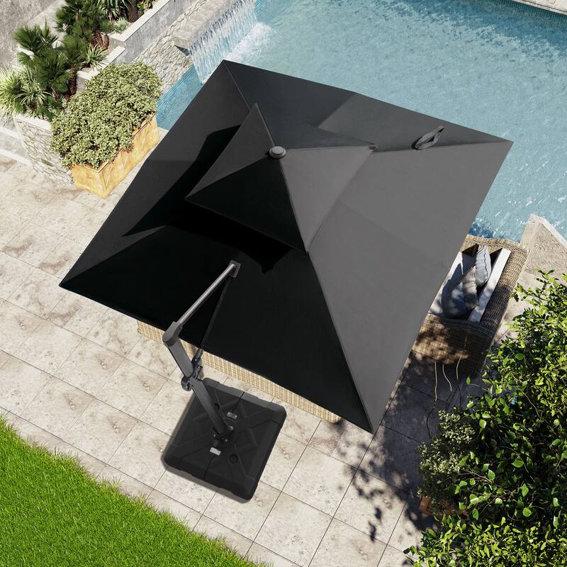 VredHom Patio Cantilever Offset Umbrella 360 degrees Rotation