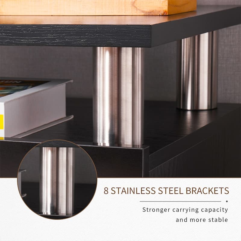 70'' Fireplace TV Stand with 36" Electric Fireplace