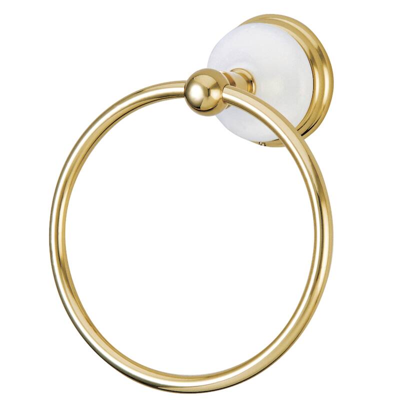 Victorian Towel Ring - Polished Brass