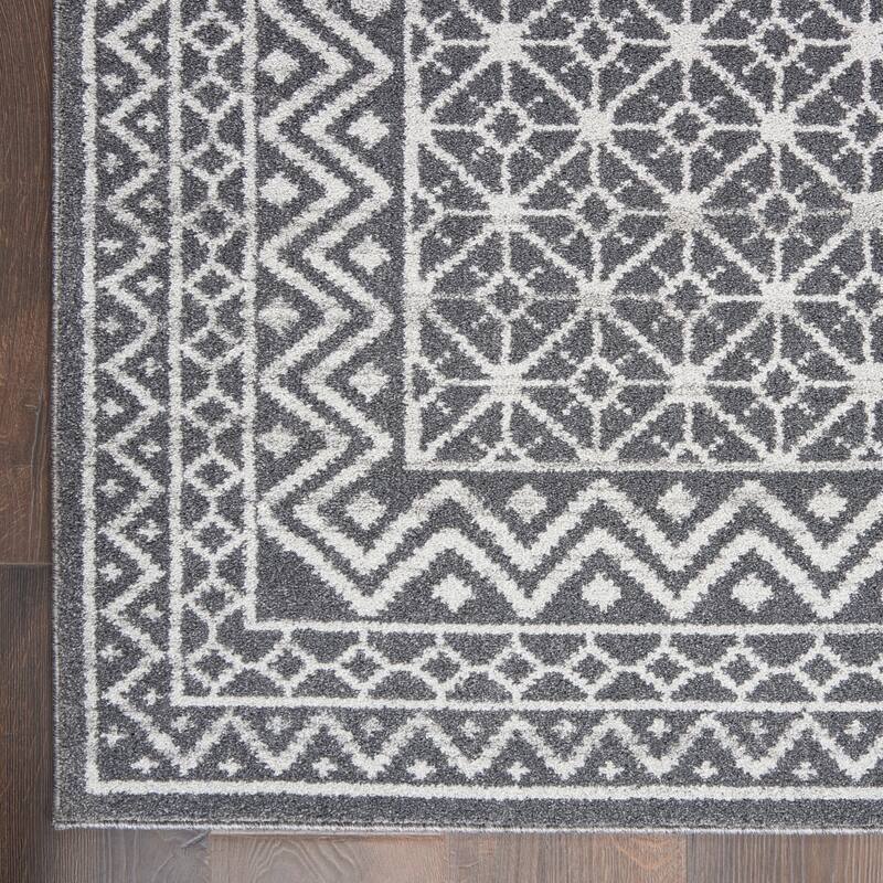 Carson Carrington Rantorp Moroccan Charcoal/Silver Area Rug