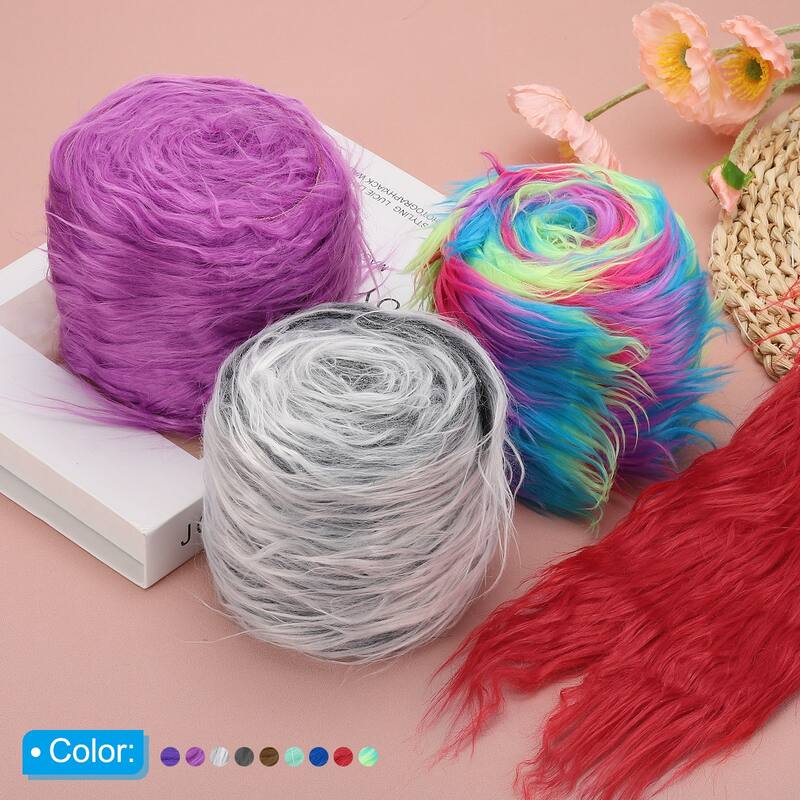 59" x 4" Plush Faux Fur Fabric Precut Strips Faux Fur Ribbon