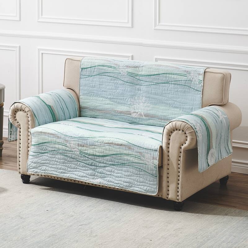 Greenland Home Fashions Maui Reversible Loveseat Protector - 103 x 76 inches