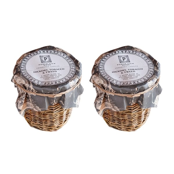 Hickory Tobacco & Tweed Candle, Set of 2 - 5 x 5 x 5 - On Sale - Bed ...