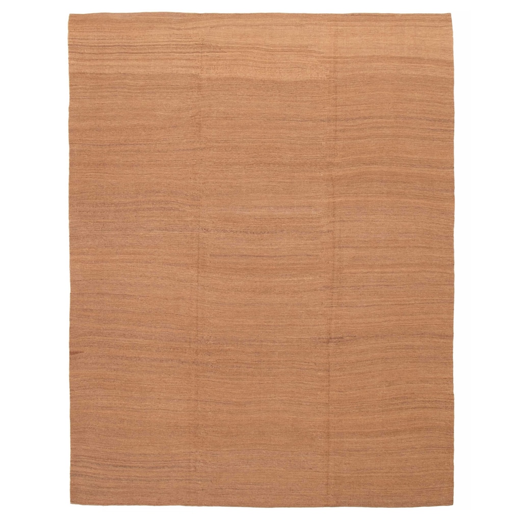 ECARPETGALLERY Flat-Weave Ankara FW Brown Wool Kilim - 8'2 x 10'8