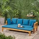 Long Beach Outdoor Extendable Acacia Wood Daybed Sofa by Christopher Knight Home
