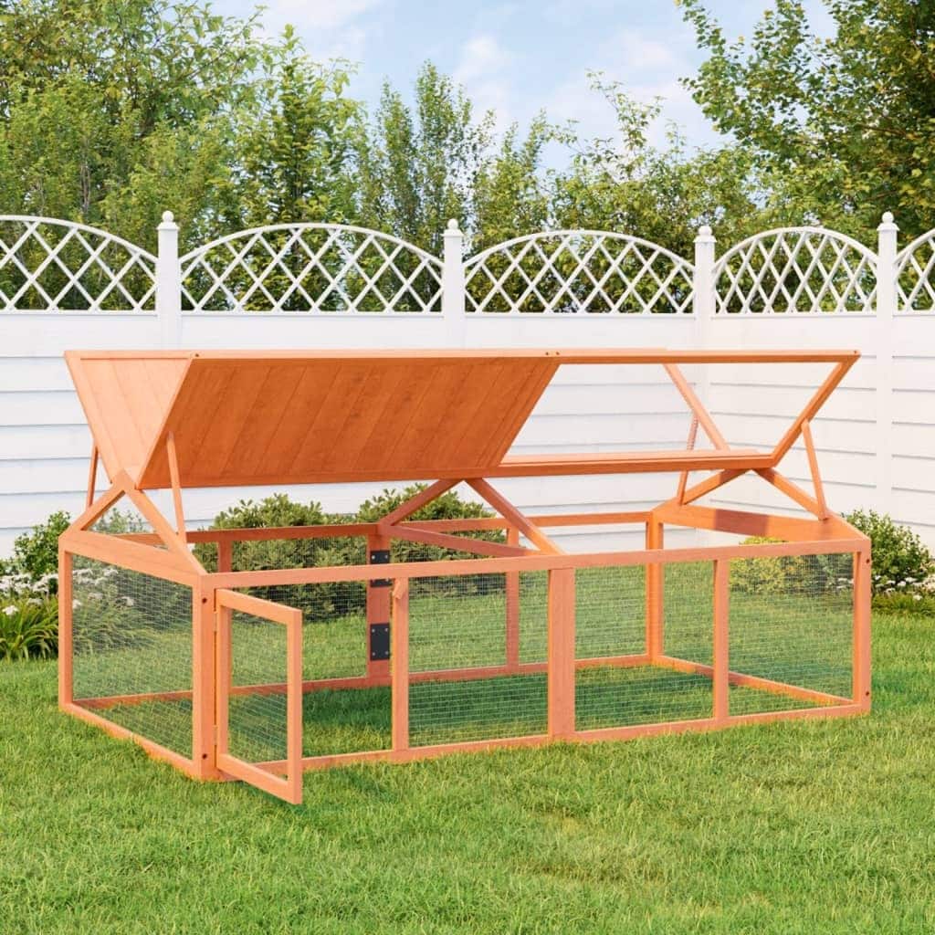 vidaXL Run Box Brown 78.7"x44.3"x29.1" Solid Wood Pine - 78.7" x 44.3" x 29.1"