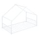preview thumbnail 6 of 7, White Twin Size Metal House Bed with Roof, Fence and Back for Kids, Boys and Girls, Bedroom