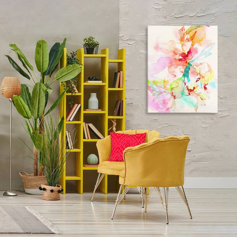 Stupell Abstract Watercolor Island Flowers Canvas Wall Art Design By Gemma Bardot