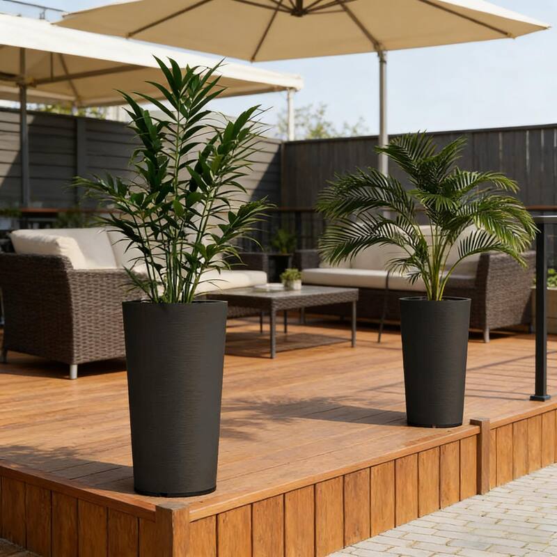 Stackable Indoor/Outdoor Tall Planter Pot for Medium Plants and Shrubs