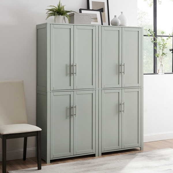 Savannah 6-shelf Pantry Storage Cabinets (Set of 2) - 56 "w x	15 "d x 67 "h