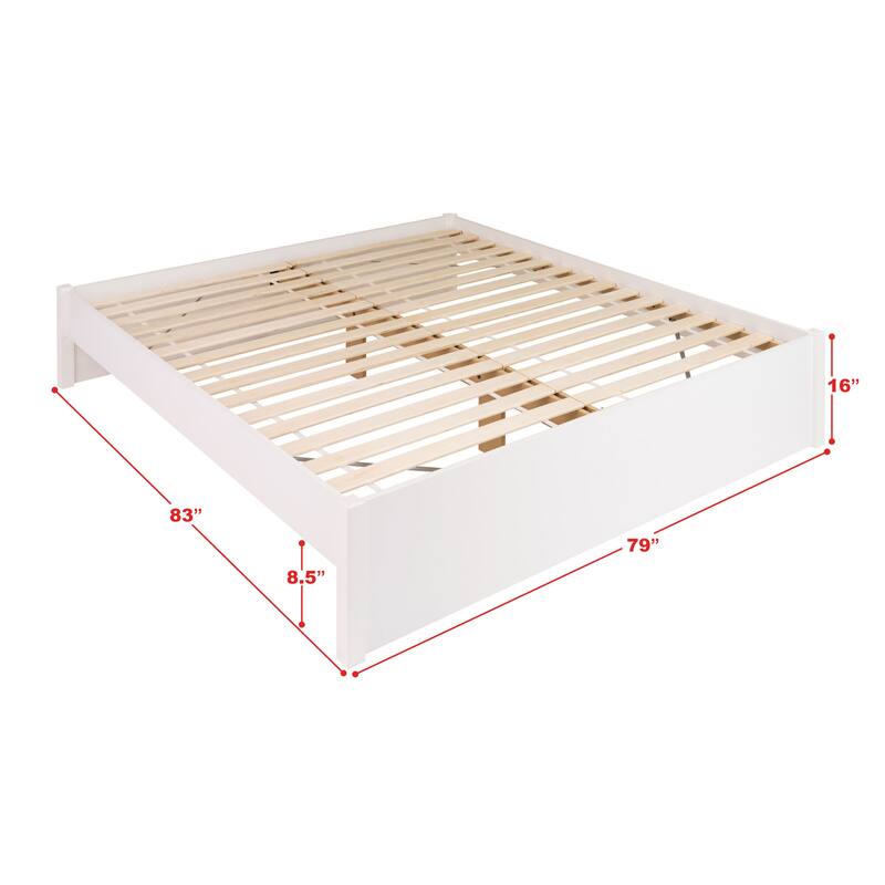 Prepac King 4-post Platform Bed with Optional Drawers
