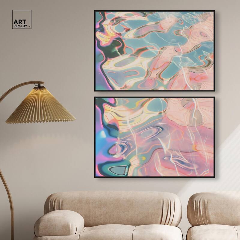 Metallic Drift I Canvas Set of 2 by Art Remedy