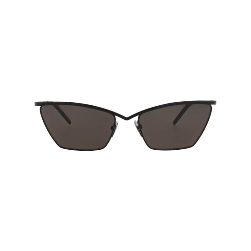 Saint Laurent Cat Eye-Frame Metal Sunglasses - Black Black Black - Black - Black Lens
