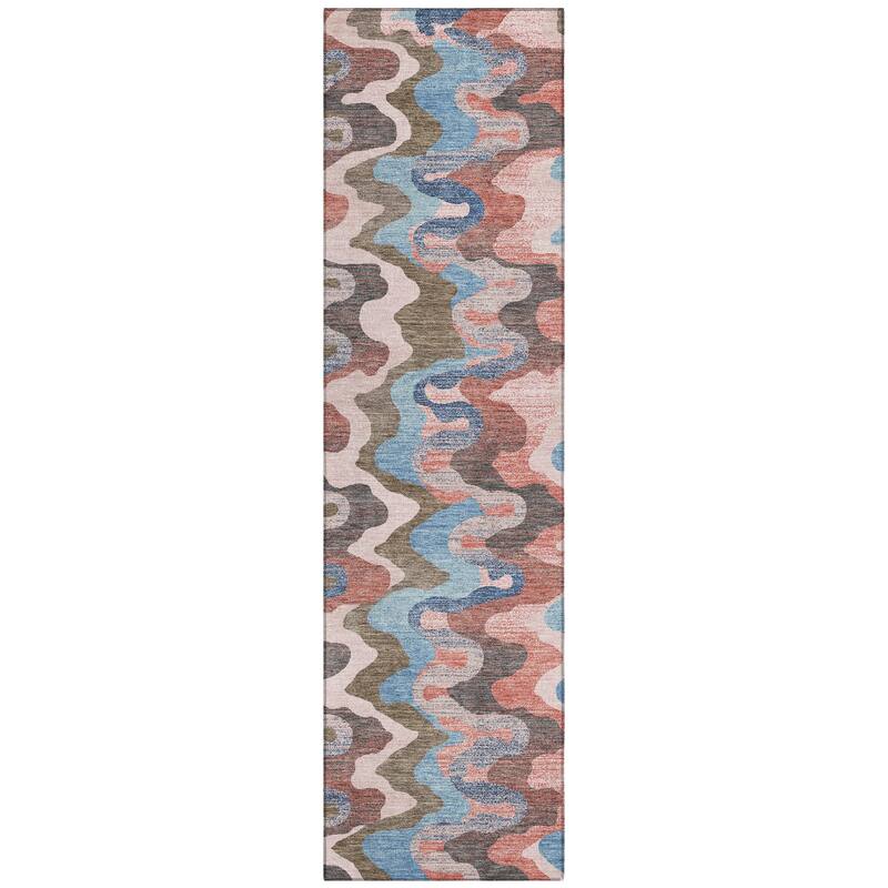 Machine Washable Indoor/ Outdoor Modern Mason Chantille Rug