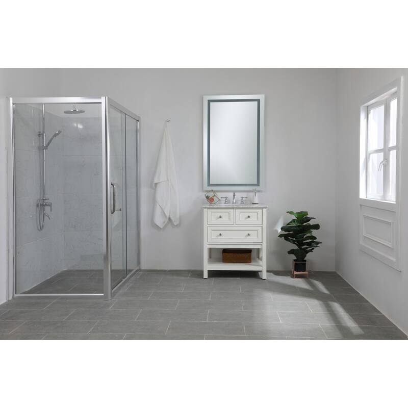 Elegant Lighting Helios 48" x 30" Rectangular Frameless Wall Mounted