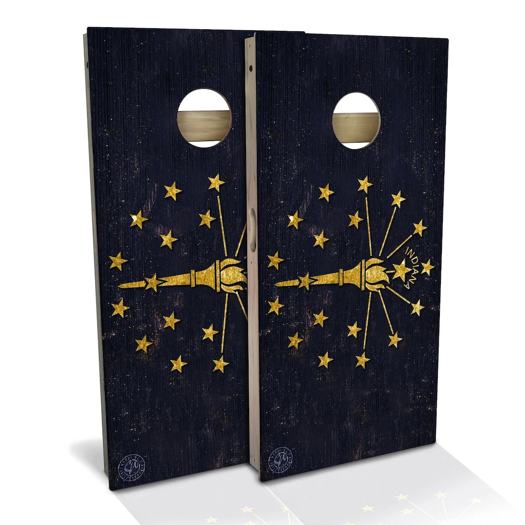 Indiana Flag Outdoor Cornhole Board Set